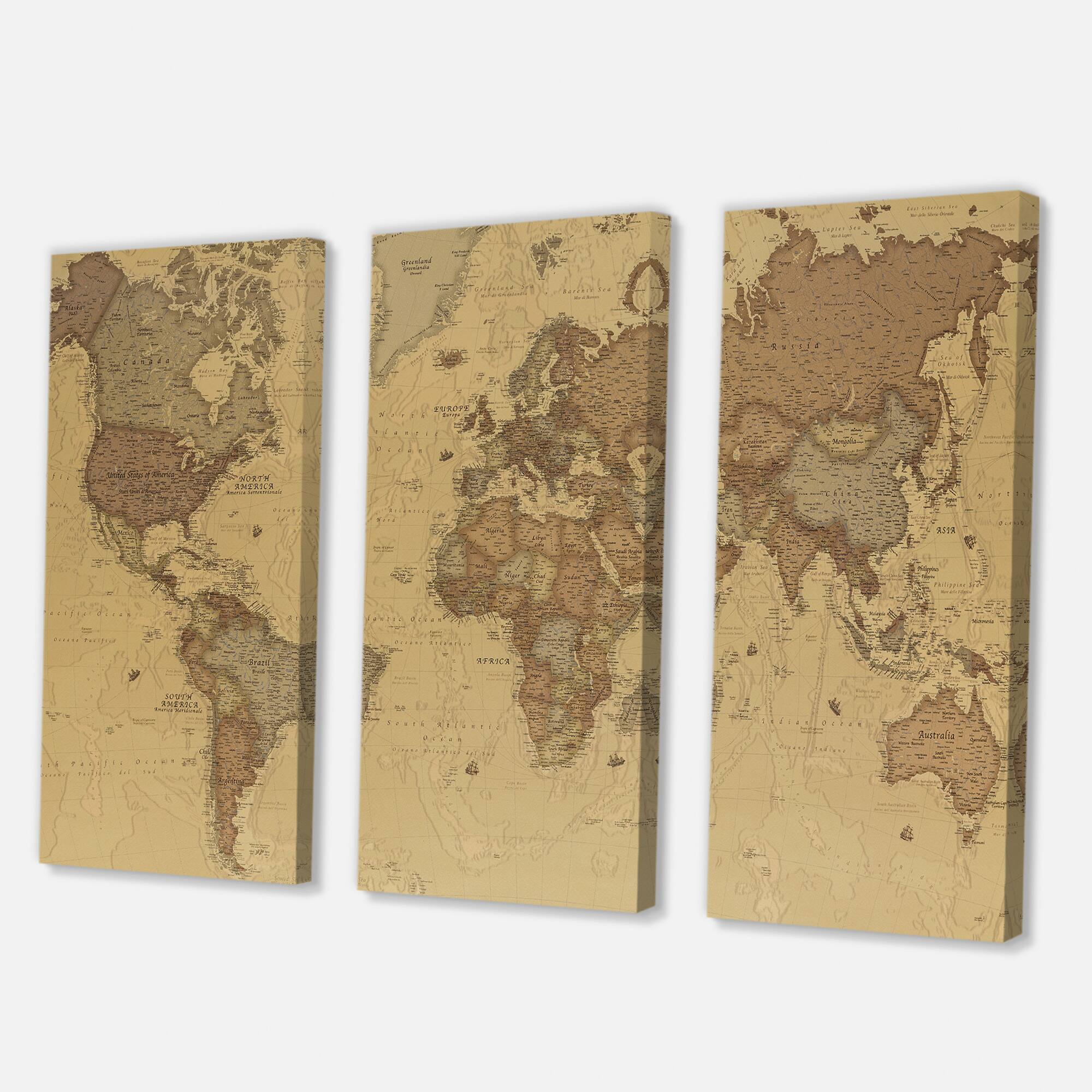 Designart - Ancient Map of The World III